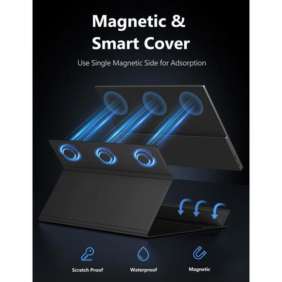 Portable Monitor 15.6 Laptop Screen Lightweight USBC HDMI Display with Speakers - Picture 5 of 9